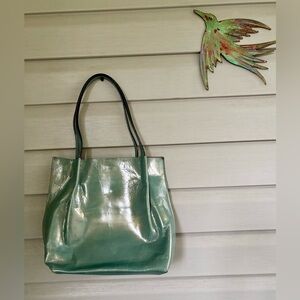 Amerileather sea green iridescent tote shoulder bag NWT vacation summer purse